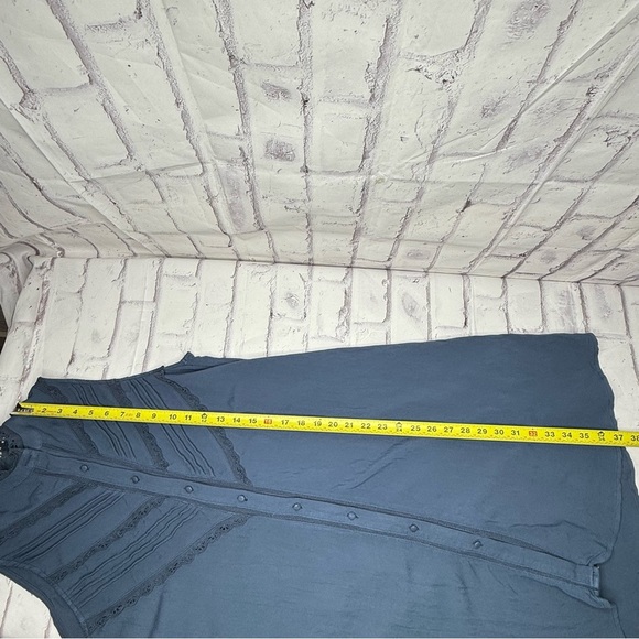 Tuckernuck Pomander Place Dutton Shirt Dress Sz S Navy Boho Coastal Cowgirl - Picture 6 of 8